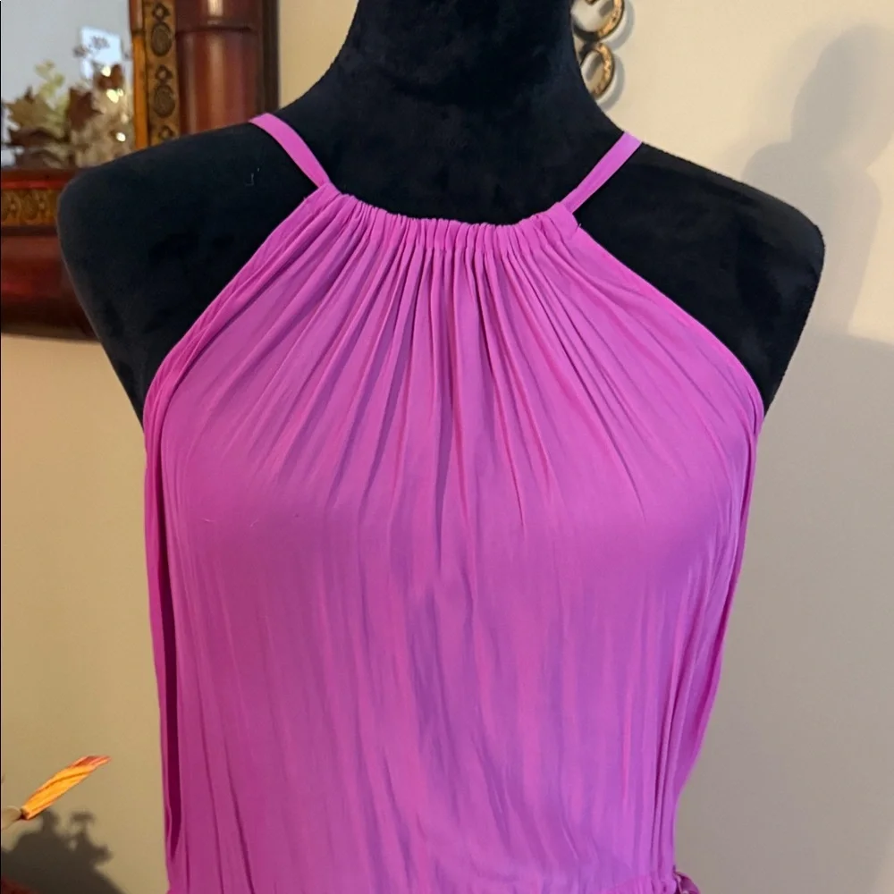 Calypso St. Barth Vibrant Pink High Low Halter Dress Size Small - Picture 6 of 8